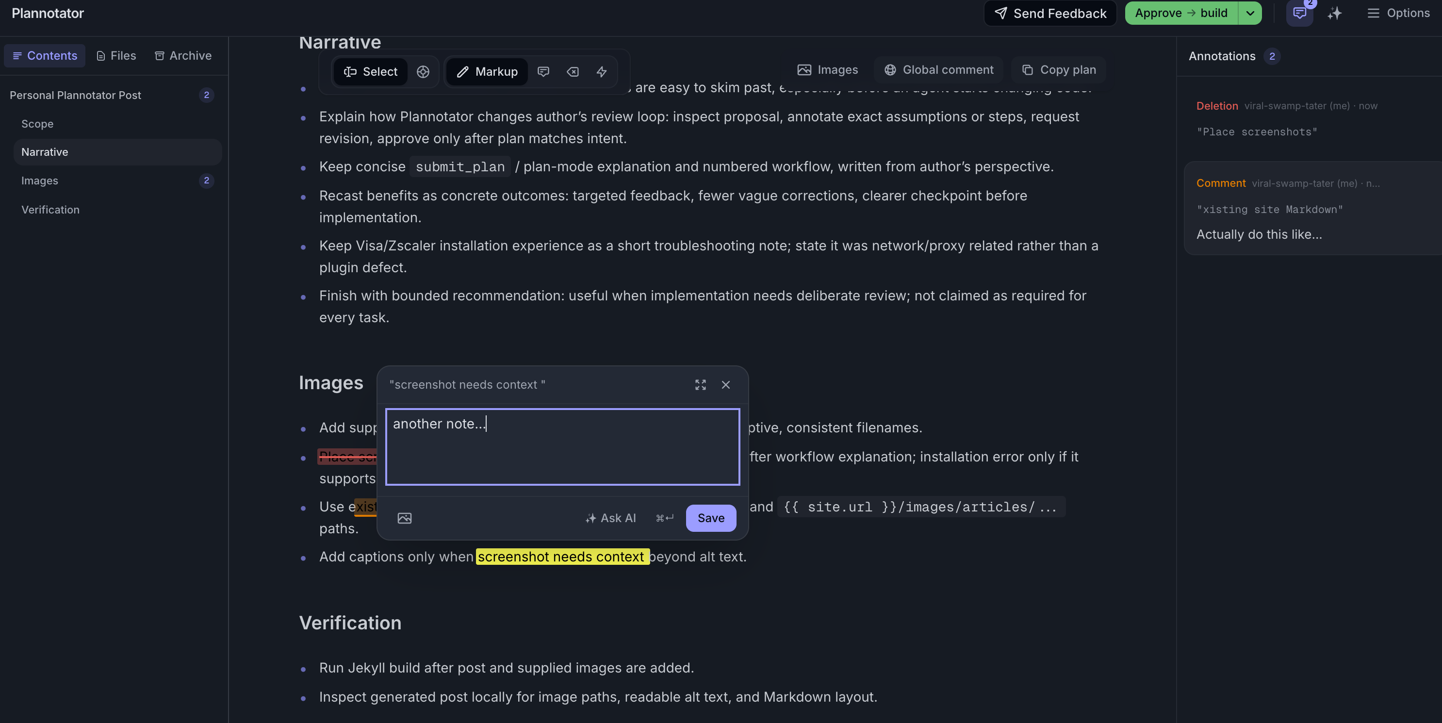 Plannotator plan review interface